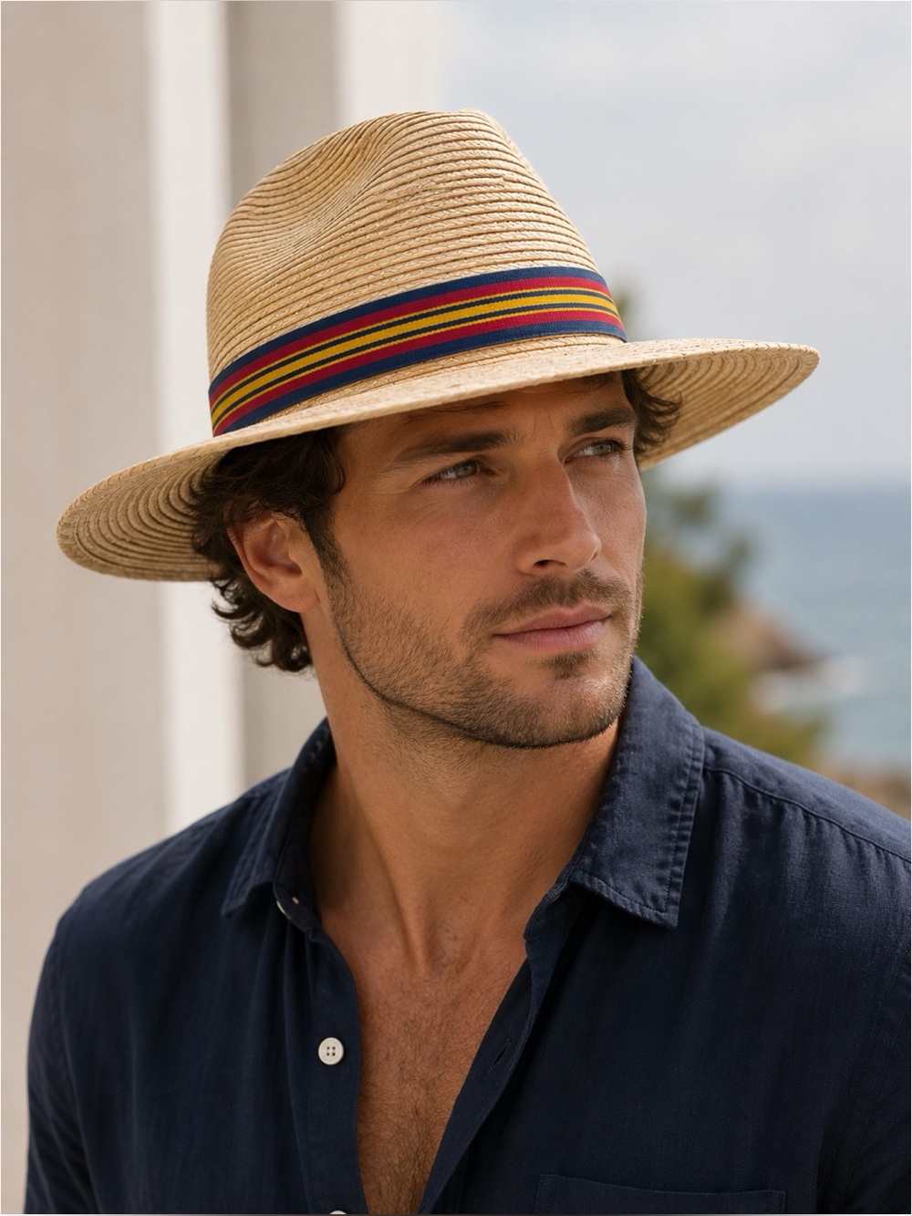 Tula Men’s Woven Straw Hat Sun Beach Summer Mexico